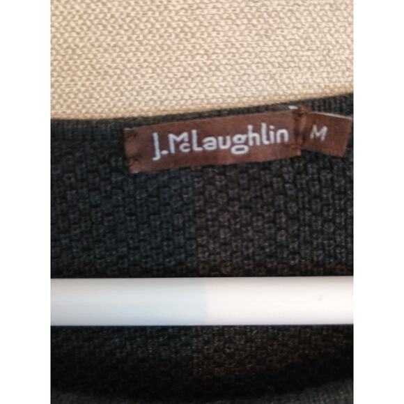 J Mclaughlin Sweater Women Medium Gray Cashmere Blend Minimalist Casual Pullover - Picture 3 of 9